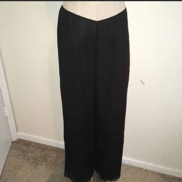 Pentimento 100% Silk Two Piece Set Spaghetti Strap Sheer Dual Layer Side Tie Top - Picture 5 of 16